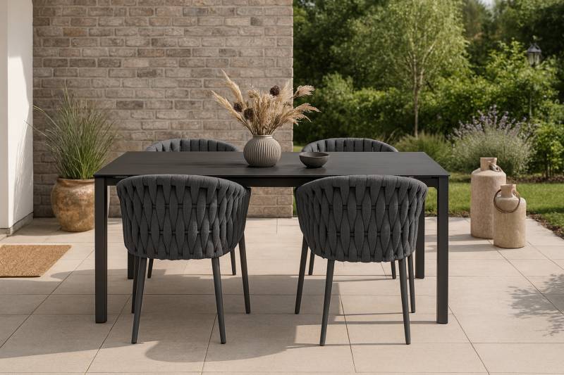 Sitzgruppe MOLINO mit rechteckigem Esstisch CREMONA (4 Personen)