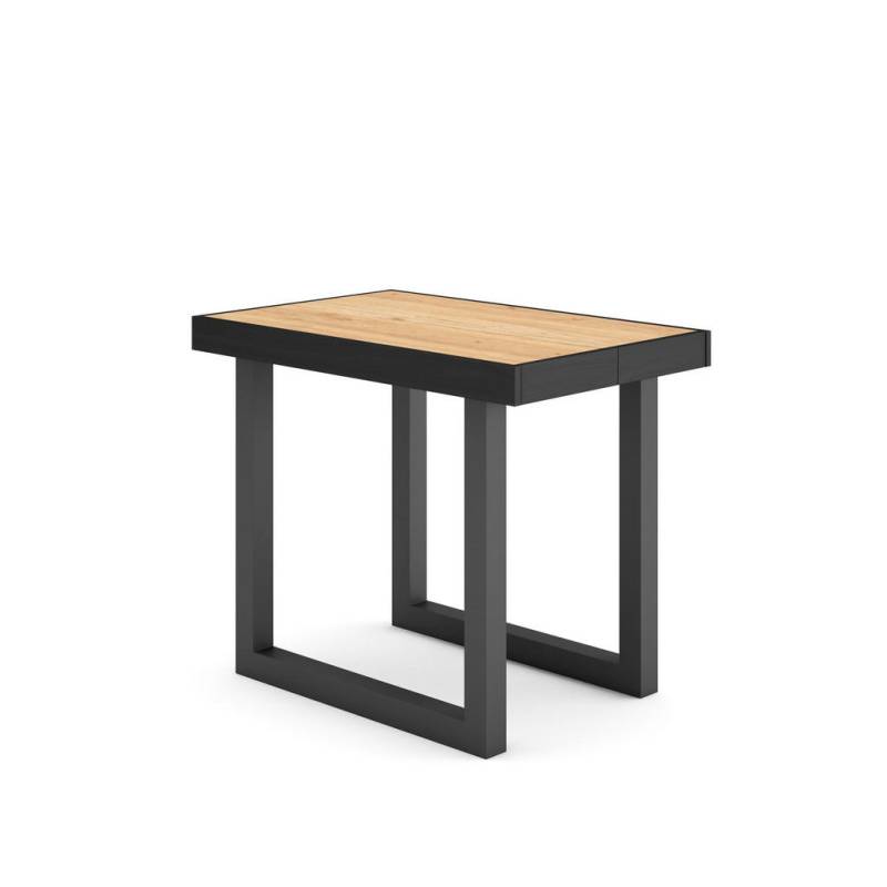 Skraut Home KONSOLENTISCH Eiche, Schwarz