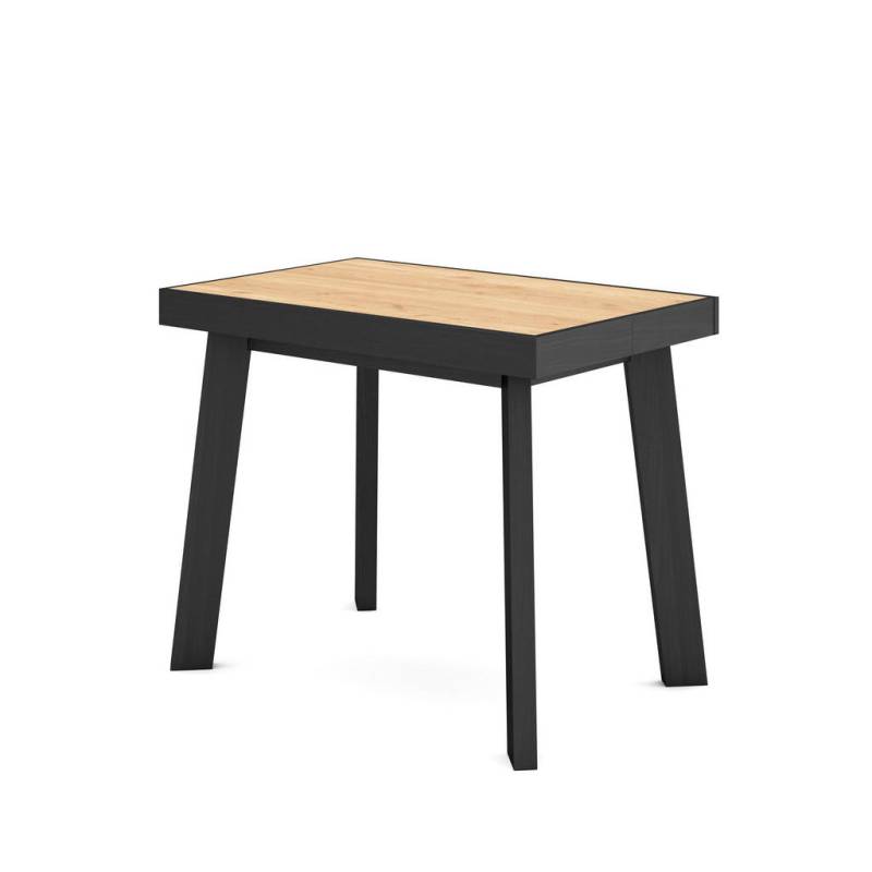 Skraut Home KONSOLENTISCH Eiche, Schwarz