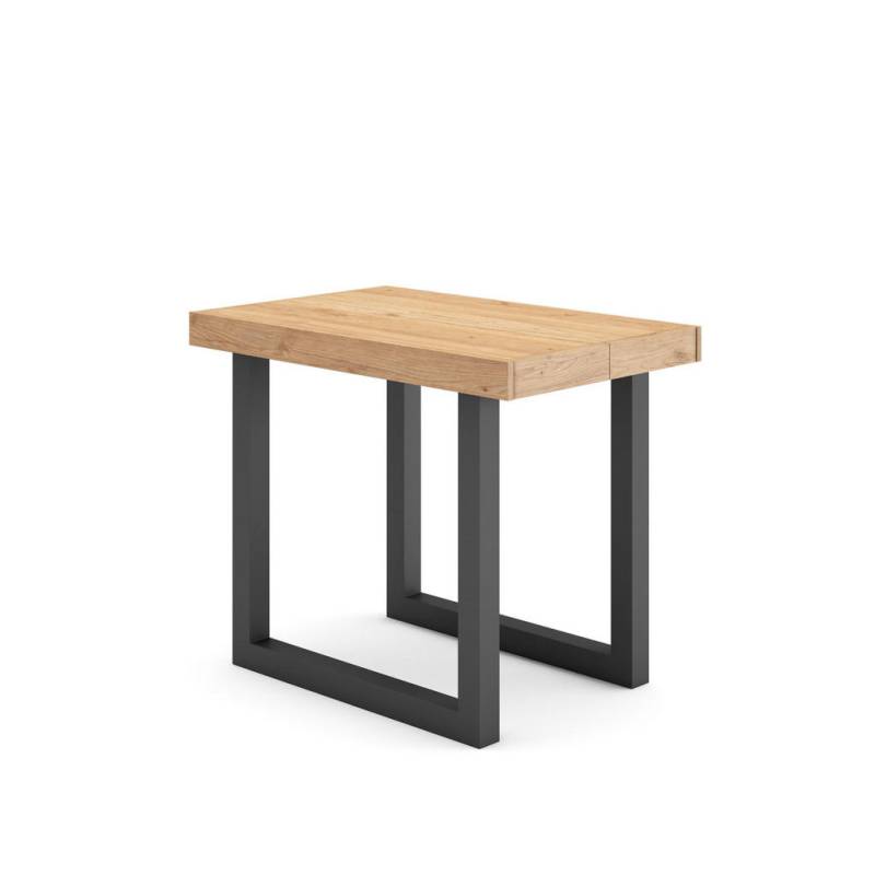 Skraut Home KONSOLENTISCH Eiche, Schwarz