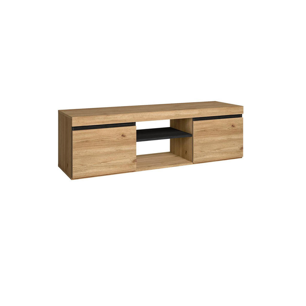 Skraut Home LOWBOARD Eiche, Schwarz Skraut Home LOWBOARD Eiche, Schwarz
