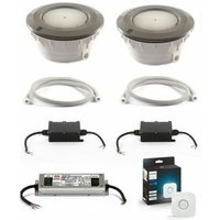 Smart Home Unterwasserbeleuchtung LED Licht Set 2 RGBW 36Watt Grau + Hue Bridge