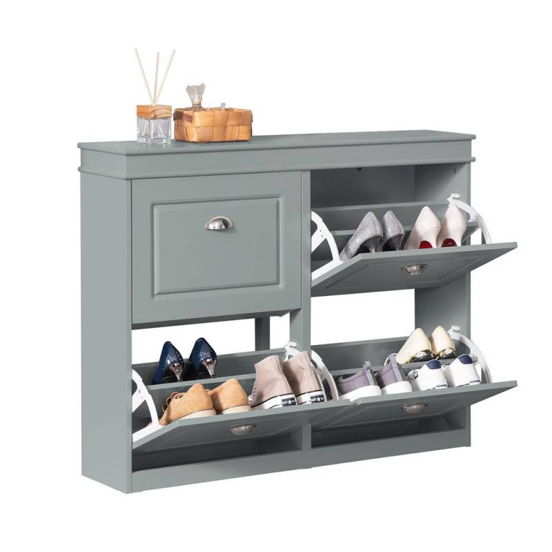 SoBuy SCHUHSCHRANK Hellgrau