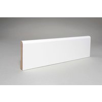Sockelleiste, Länge: 244 cm, rund/klassisch, weiß - weiss