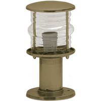 Sockelleuchte Echt-Messing Glas 22 cm hoch IP53 E27 von Andromeda
