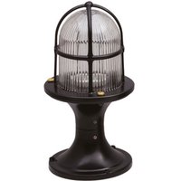 Sockelleuchte Messing Glas 28 cm IP54 Schwarz massiv von Lido Light Fixture Man. LTD