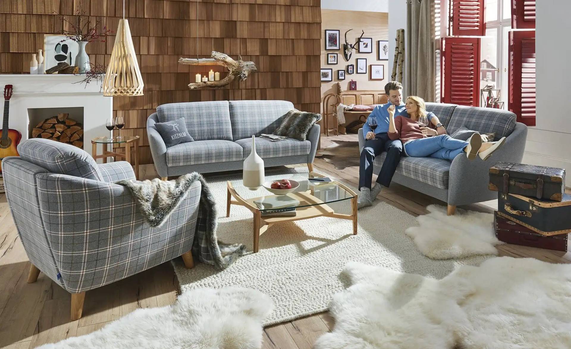 Sofa  Webstoff Seefeld-Plus ¦ grau ¦ Maße (cm): B: 202 H: 92 T: 91.0 Polstermöbel > Sofas > 3-Sitzer - Höffner