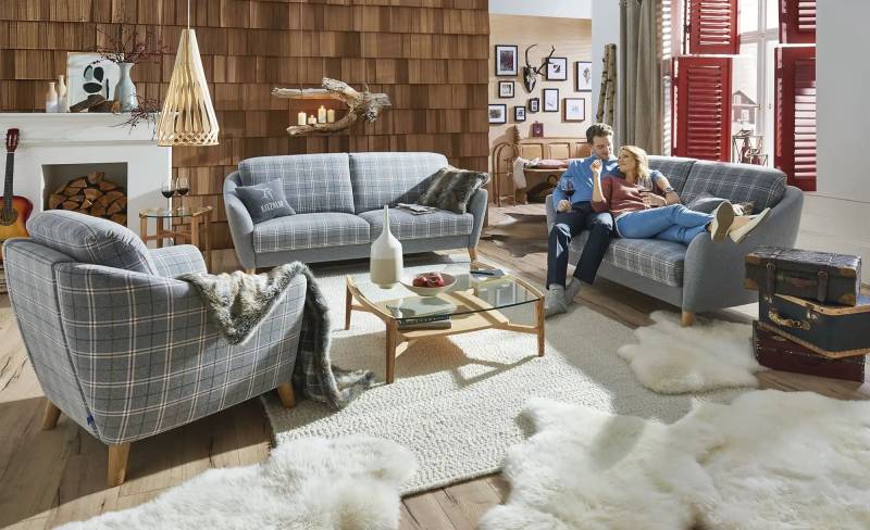 Sofa  Webstoff Seefeld-Plus ¦ grau ¦ Maße (cm): B: 202 H: 92 T: 91.0 Polstermöbel > Sofas > 3-Sitzer - Höffner