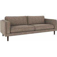 Sofa Braden 3-Sitzer, Beine Braun, Bezug Anna Dunkelbeige