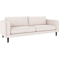Sofa Braden 3-Sitzer, Beine Braun, Bezug Anna Weiß