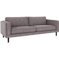 Sofa Braden 3-Sitzer, Beine Braun, Bezug Greg Grau