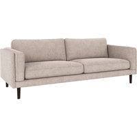 Sofa Braden 3-Sitzer, Beine Braun, Bezug Greg Hellgrau