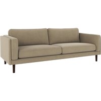 Sofa Braden 3-Sitzer, Beine Braun, Bezug Rita Dunkelbeige