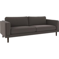 Sofa Braden 3-Sitzer, Beine Braun, Bezug Rita Dunkelgrau