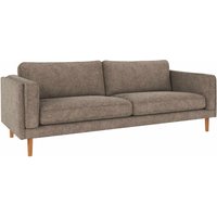 Sofa Braden 3-Sitzer, Beine Eiche, Bezug Anna Dunkelbeige