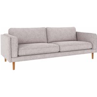 Sofa Braden 3-Sitzer, Beine Eiche, Bezug Anna Hellgrau