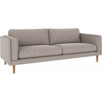 Sofa Braden 3-Sitzer, Beine Eiche, Bezug Bobby Grau