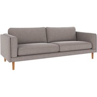 Sofa Braden 3-Sitzer, Beine Eiche, Bezug Brenda Graubeige