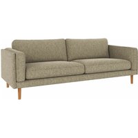 Sofa Braden 3-Sitzer, Beine Eiche, Bezug Max Grün