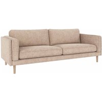 Sofa Braden 3-Sitzer, Beine Weiß pigmentiert, Bezug Anna Hellbeige