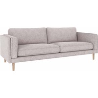Sofa Braden 3-Sitzer, Beine Weiß pigmentiert, Bezug Anna Hellgrau
