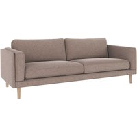 Sofa Braden 3-Sitzer, Beine Weiß pigmentiert, Bezug Brenda Beige