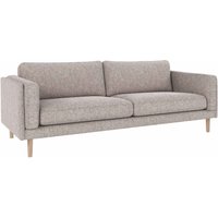Sofa Braden 3-Sitzer, Beine Weiß pigmentiert, Bezug Max Grau