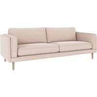 Sofa Braden 3-Sitzer, Beine Weiß pigmentiert, Bezug Max Hellbeige