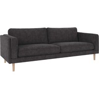 Sofa Braden 3-Sitzer, Beine Weiß pigmentiert, Bezug Robin Dunkelgrau