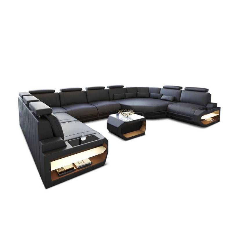 Sofa Dreams LEDERSOFA Grau