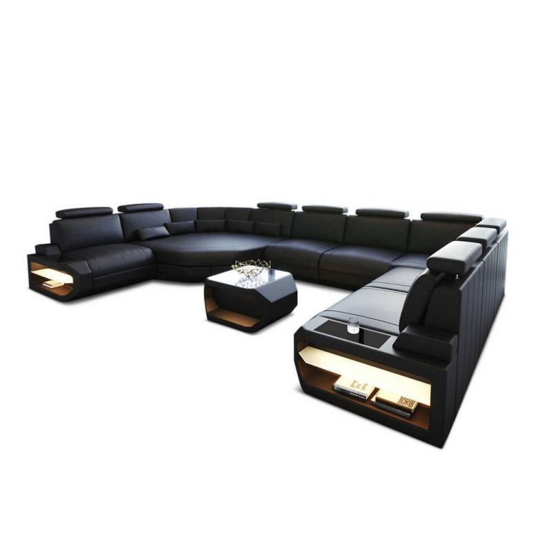 Sofa Dreams LEDERSOFA Schwarz