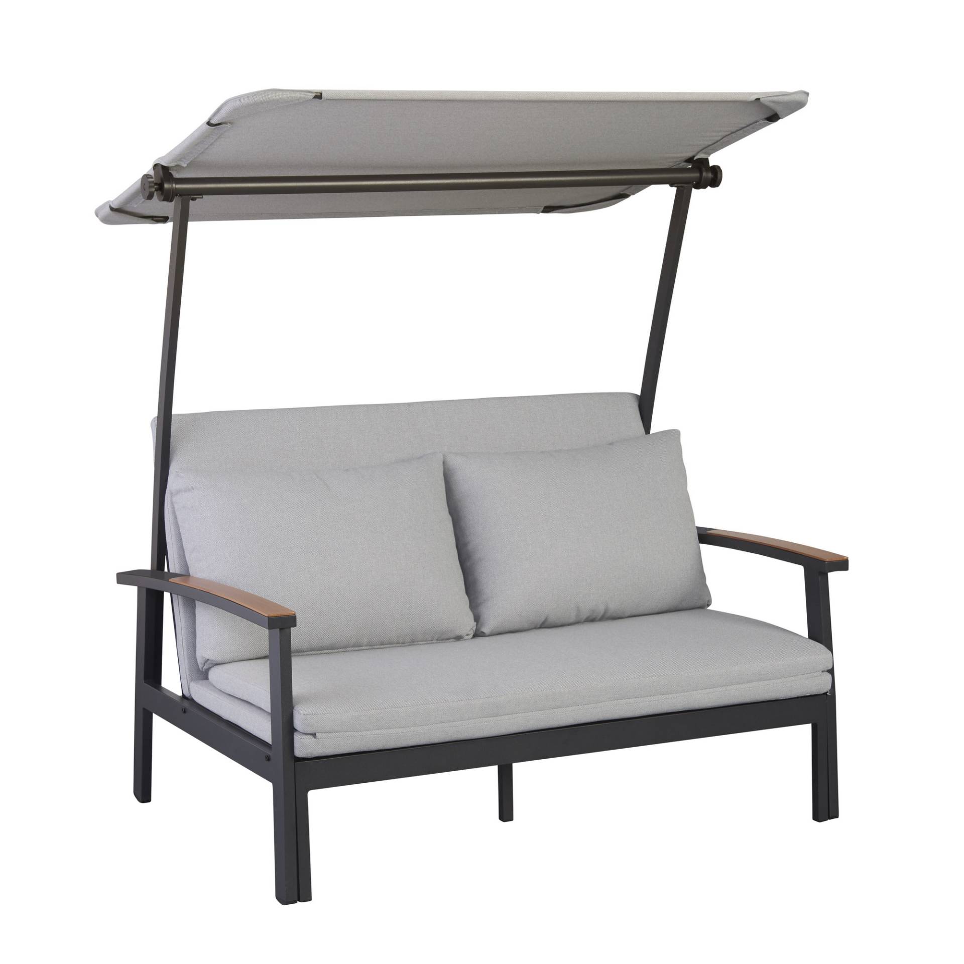 Sofa 'Tiara' schwarz/grau 138 x 97 x 147 cm