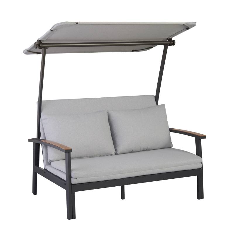 Sofa 'Tiara' schwarz/grau 138 x 97 x 147 cm
