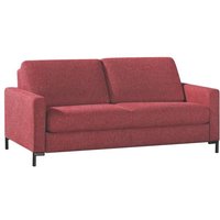 Sofa mit Kaltschaum Matratze Faltbett ausziehbar 184 cm breit Rot Eve von Restyl