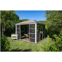 Sojag Pavillon Striano champagner Aluminium B/H/L: ca. 366x281x301 cm von Sojag