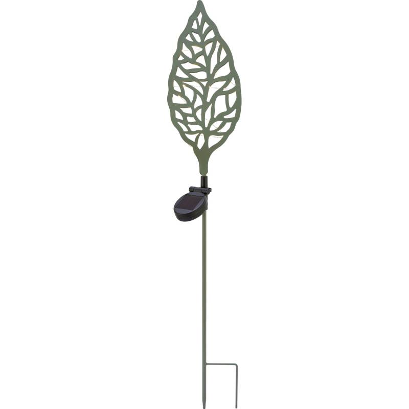Solar-Dekoleuchte Blatt LED Khaki 14 cm x 2 cm x 77 cm