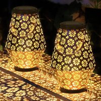 Solar Gartenlaterne, 2 Stück Solarlaterne Außenlaterne Energie Hängende Solarleuchten für Outdoor Garten für Patio Terrasse Hof Tisch Party Festliche