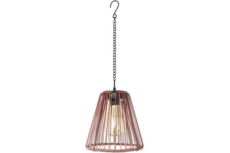 Solar LED Hängeleuchte Braun Ø 18 x H 18,5 cm Garten Lampe wetterfest