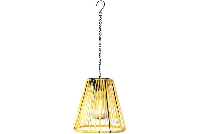 Solar LED Hängeleuchte Gelb Ø 18 x H 18,5 cm Garten Lampe wetterfest