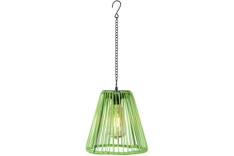 Solar LED Hängeleuchte Grün Ø 18 x H 18,5 cm Garten Lampe wetterfest