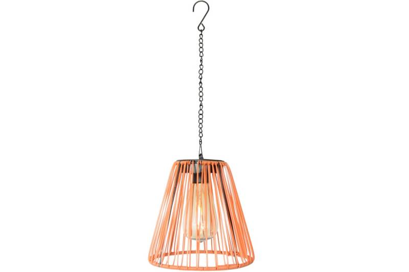 Solar LED Hängeleuchte Orange Ø 18 x H 18,5 cm Garten Lampe wetterfest