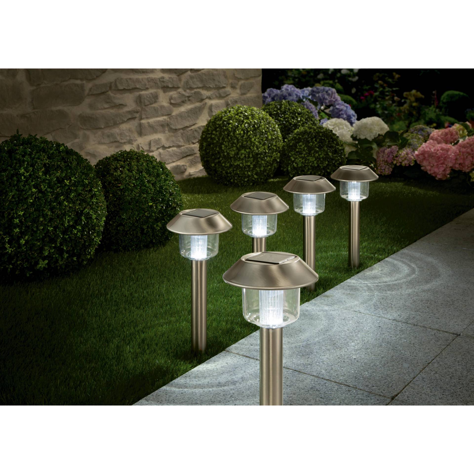 toom Solar-Leuchte 'Miami' Ø 12,8 x 40,2 cm, 5er-Set toom Solar-Leuchte 'Miami' Ø 12,8 x 40,2 cm, 5er-Set von toom
