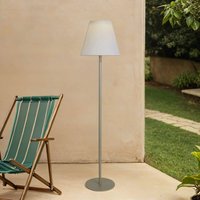 Solar Stehleuchte außen LED IP44 158 cm in Silber Weiß 3000 K von Searchlight