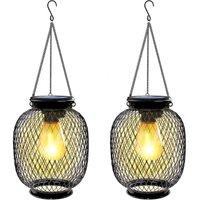 Solarleuchten Outdoor Hängegarten, Collasis IP65 Wasserdicht Solarlaterne Outdoor 2 Stück Metall Solarleuchte Outdoor mit LED Birne Solarlampe Balkon Solarleuchten Outdoor Hängegarten, Collasis IP65 Wasserdicht Solarlaterne Outdoor 2 Stück Metall Solarleuchte Outdoor mit LED Birne Solarlampe Balkon