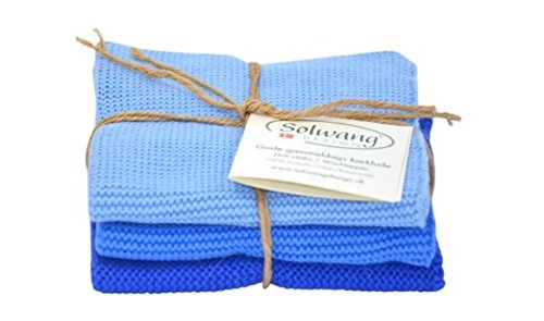 Solwang Putzlappen gestrickt Dunkelblau Kombi Wischlappen Baumwolle Wischtücher Edelstahl Solwang Putzlappen gestrickt Dunkelblau Kombi Wischlappen Baumwolle Wischtücher Edelstahl von Solwang