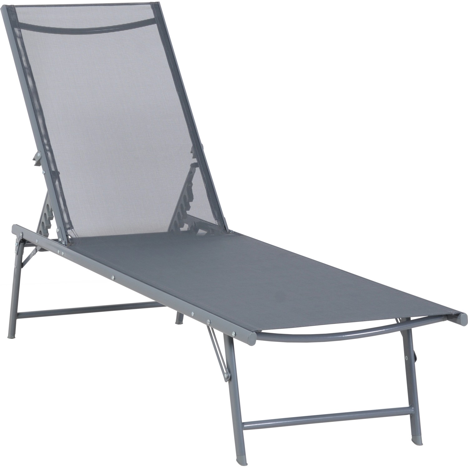 Sonnenliege Casma Stahl Polyester Grau Sonnenliege Casma Stahl Polyester Grau