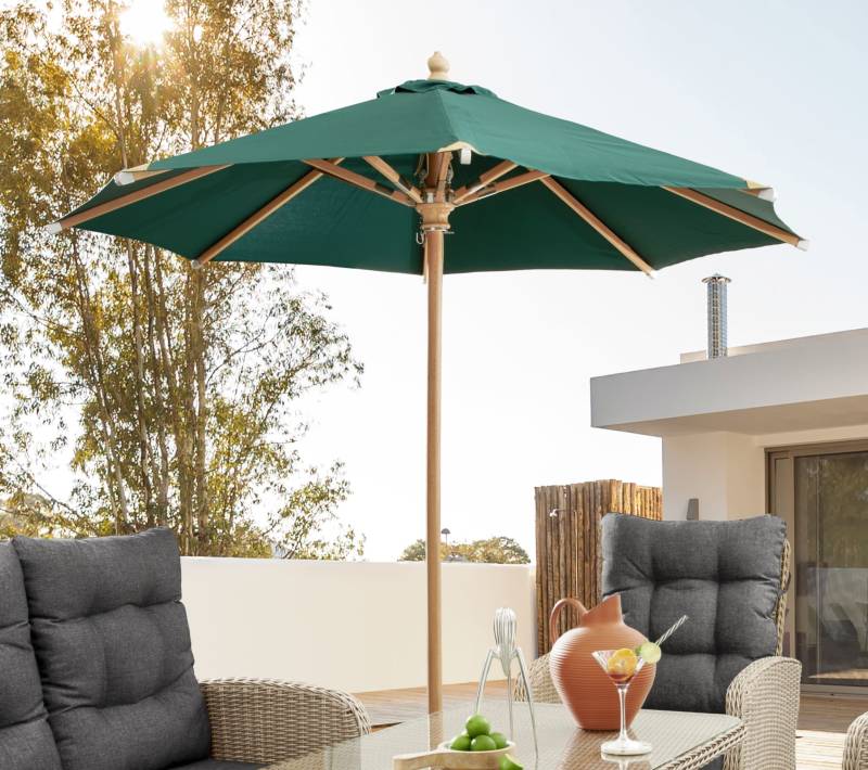 Sonnenschirm SHADE (verschiedene Farben) Ø 2.5 m - mit Seilzug Schirm Terracotta