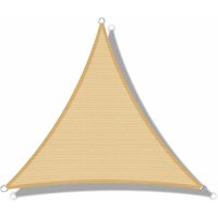 Sonnensegel (HDPE), dreieckig, 3 x 3 x 3 m, Sandschutz vor UV-Strahlen für Terrasse, Camping, Garten im Freien