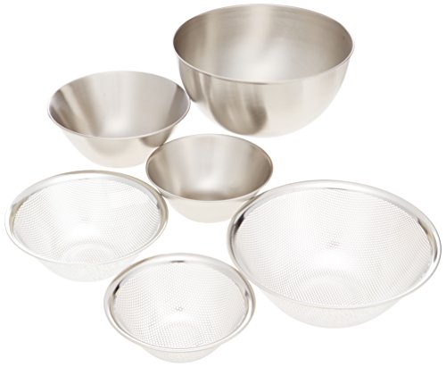 Sori Yanagi stainless ball and punching strainer (16.19.23) 6pcs (japan import) von 柳宗理(Yanagi Sori)