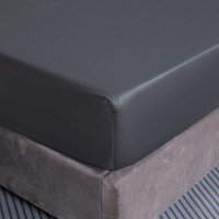 Spannbettlaken aus Baumwolle 160x200+25 Dunkelgrau Spannbettlaken aus Baumwolle 160x200+25 Dunkelgrau